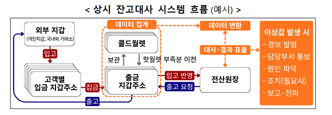 상시 잔고대차시스템 예시/캡쳐=금융위원회 자료