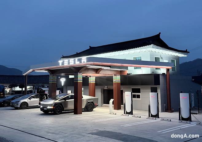 경북 경주 수퍼차저. 테슬라코리아 제공