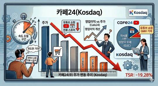 카페24는 지난 2024년 6월부터 유튜브 쇼핑 전용 스토어 개설 기능을 운영하고 있다. /그림=생성형ai