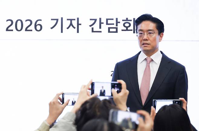 전인석 삼천당제약 대표가 6일 오후 서울 서초구 삼천당제약 본사에서 열린 기자간담회에서 발언하고 있다. /뉴시스