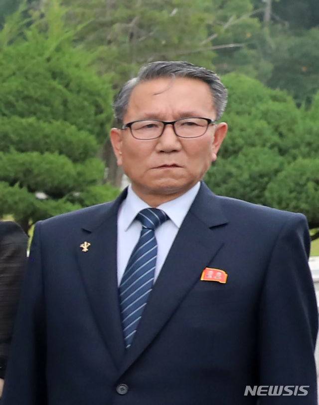 판문점=뉴시스】박진희 기자 = 지난 2019년 6월 30일 판문점 자유의 집에서 열린 북미 판문점회동에 당시 장금철(사진) 조선노동당 통일전선부장. 2019.06.30.pak7130@newsis.com