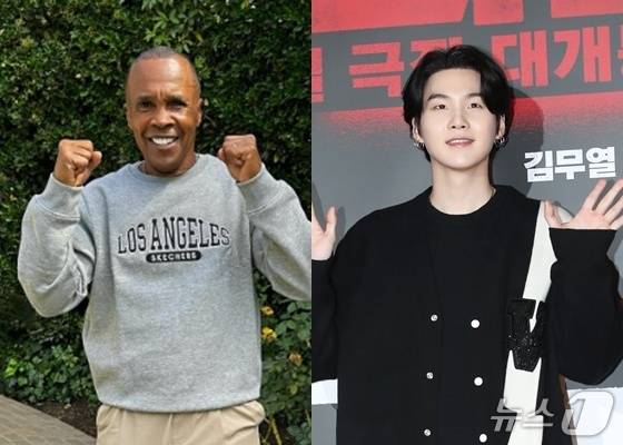 슈거 레이 레너드(왼쪽), 방탄소년단 슈가/ 사진=슈거 레이 레너드 인스타그램, 뉴스1 DB ⓒ 뉴스1