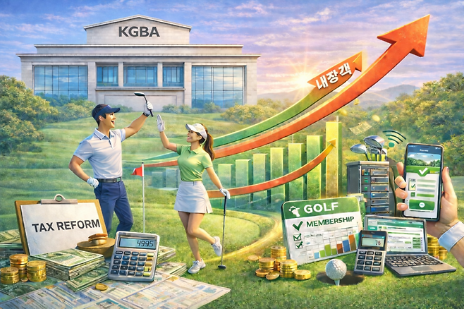 한국골프장경영협회가 3대 혁신 과제를 앞세워 국내 골프 산업의 재도약을 추진하고 있다. AI 생성 이미지