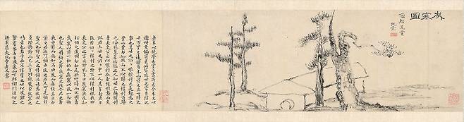 김정희 〈세한도〉 ⓒ국립중앙박물관. 사진 대구간송미술관