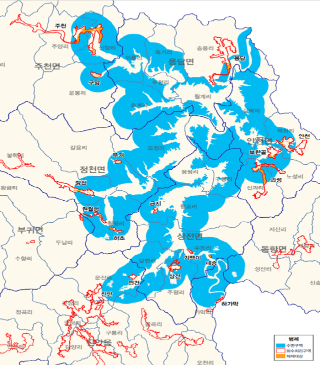 ▲ⓒ진안군 용담호 수변구역 23년만에 규제 빗장 풀렸다