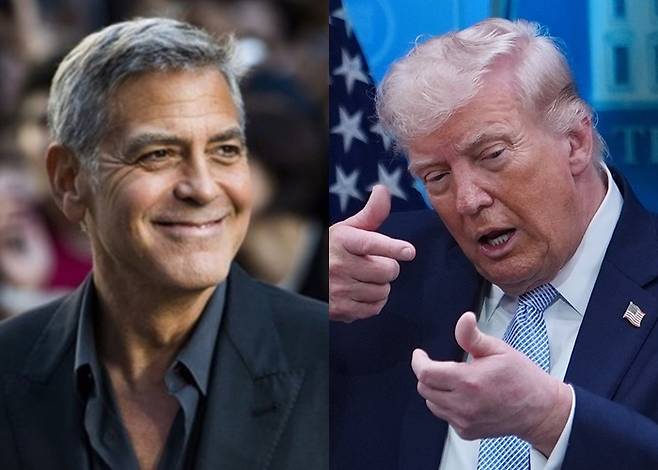 조지 클루니, 트럼프 미국 대통령. 사진|AP연합뉴스