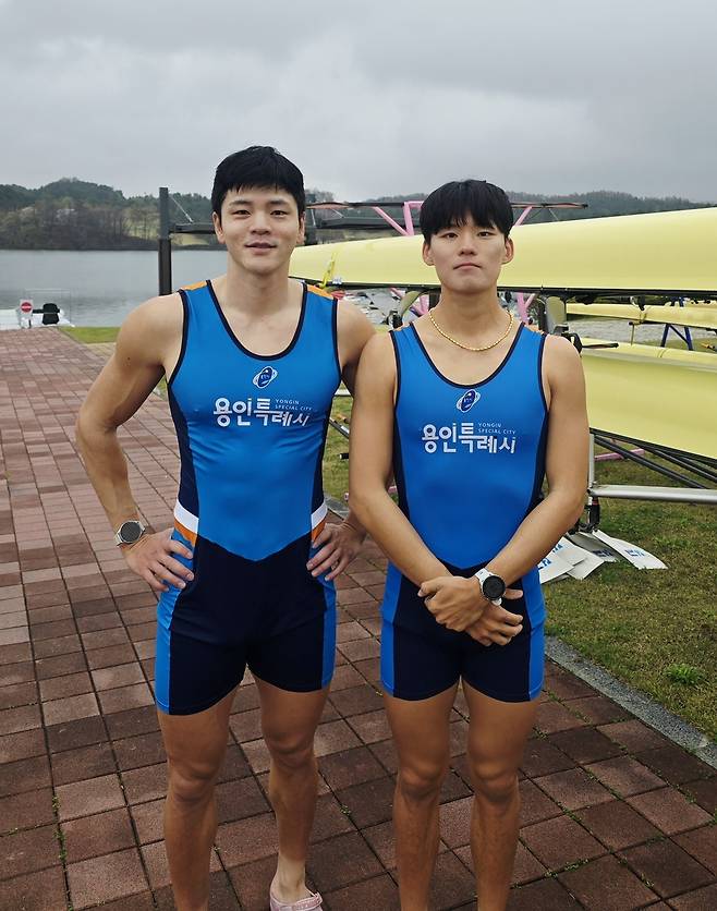 2026 아이치·나고야 아시안게임 조정 국가대표에 선발된 용인시청의 강우규(사진 왼쪽)와 이종희. <경기도조정협회 제공>