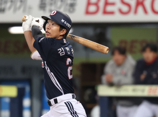결승타를 날린 김민석(사진=두산)