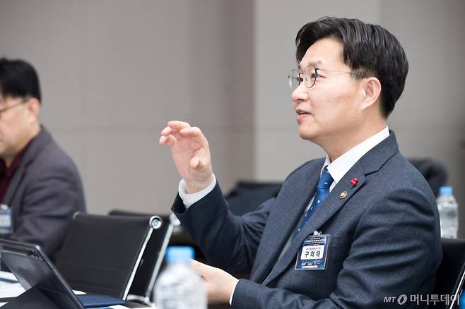 구혁채 과학기술정보통신부 제1차관이 2월 서울 강남구 한국과학기술회관에서 열린 '차세대 이차전지 라운드테이블 미팅'에서 발언하고 있다. /사진=과학기술정보통신부 제공