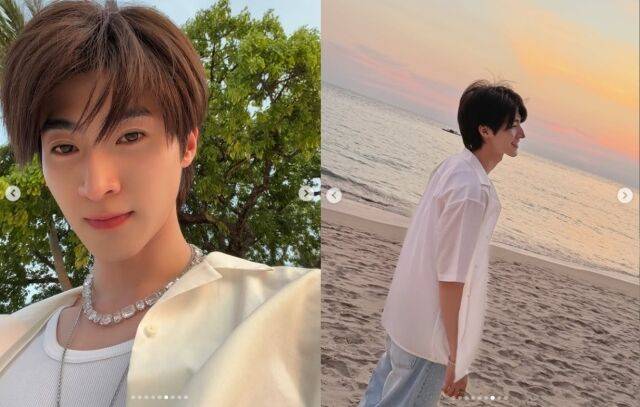 리사와 함께 화제의 중심에 선 블루 퐁티왓(본명 퐁티왓 땅완차른)은 태국에서 '차은우'라는 별칭으로 불릴 만큼 독보적인 외모를 자랑하는 스타다. /블루 퐁티왓 소셜미디어