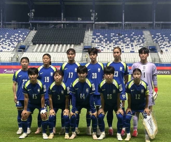 20세 이하 여자축구대표팀. 대한축구협회 제공