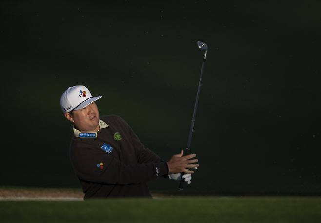 임성재가 2번홀에서 온그린을 시도하고 있다. (사진=AFPBBNews)