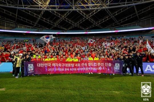 지난달 아시안컵에 출전한 여자 축구대표팀. / 사진=연합뉴스