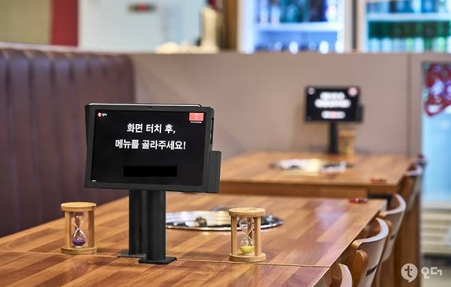 ▲서울 시내 음식점에 설치돼 있는 티오더의 테이블오더. 사진=티오더 웹 이미지 캡처