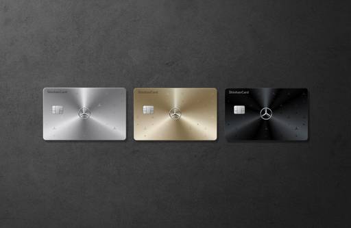 메르세데스 벤츠 신한카드 3종 상품 이미지./신한카드
