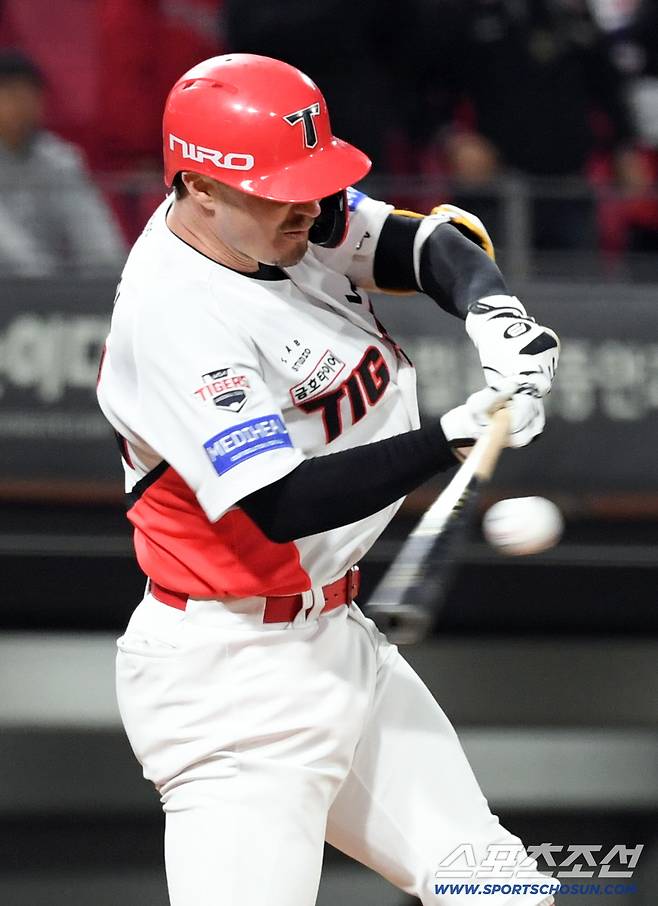 8일 광주 기아챔피언스필드에서 열린 KIA와 삼성의 경기. KIA 데일이 타격을 하고 있다. 광주=박재만 기자 pjm@sportschosun.com/2026.04.08/