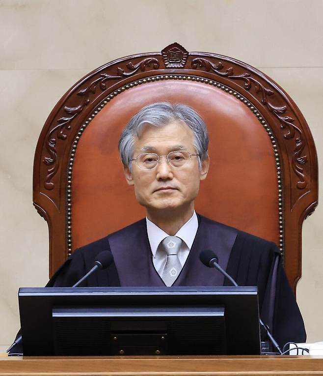 조희대 대법원장이 3월19일 서울 서초구 대법원에서 열린 전원합의체 선고에 참석했다. ⓒ연합뉴스