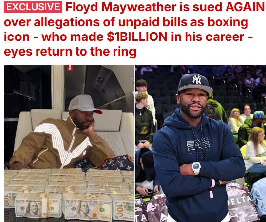 플로이드 메이웨더의 최근 소식을 집중 조명한 영국 매체. /사진=데일리 메일 갈무리