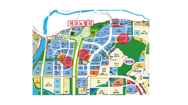 경기도 화성시 동탄2신도시 테크노밸리의 핵심 요지로 꼽히는 대규모 부지가 동시에 매각 시장에 나왔다. 사진= 준빌딩부동산중개법인주식회사
