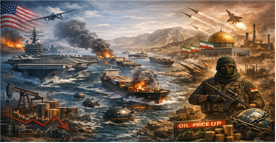 이란의 봉쇄 vs 트럼프의 역봉쇄로 인해 위기가 고조된 해협에 대한 상상도. 김태준 한반도안보문제연구소장 AI 그림