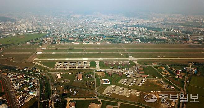 수원 군공항 인근 도심의 모습. 중부일보 DB