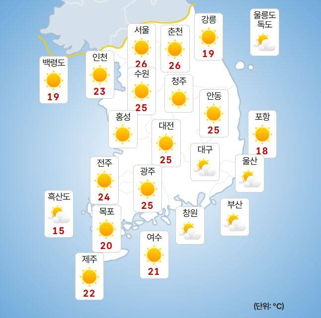 ⓒ기상청 오늘(15일) 날씨