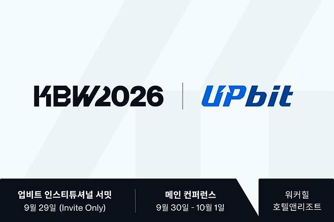 KBW2026 with Upbit 개요. 팩트블록 제공