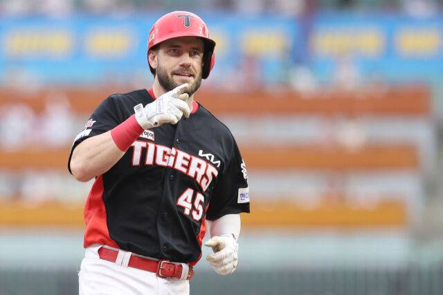 KIA 타이거즈 시절 패트릭 위즈덤./KIA 타이거즈