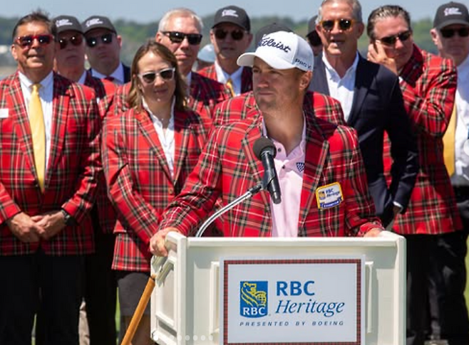 저스틴 토마스. RBC 헤리티지 SNS