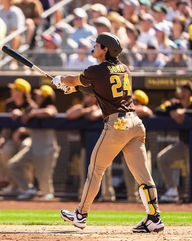 ▲ 송성문은 재활 경기 동안 트리플A에서 여러 포지션을 소화했으나 타격 성적이 특별하지는 않았다ⓒ샌디에이고 파드리스