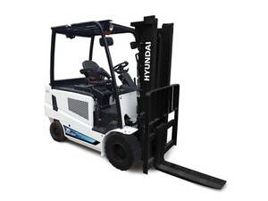 ▲HD현대사이트솔루션의 3.5톤급 수소지게차의 모습.