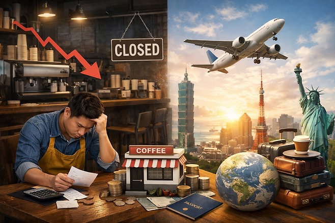 국내 저가 커피 프랜차이즈가 음료 중심 매장에서 벗어나 메뉴를 확장하는 한편 해외 시장으로 눈을 돌리며 새로운 성장 동력을 모색하는 흐름이다. /챗GPT