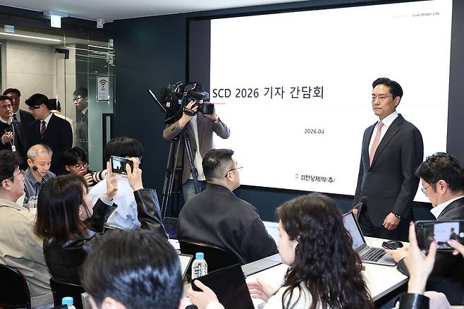 전인석 삼천당제약 대표가 지난 6일 서울 서초구 삼천당제약 본사에서 열린 기자간담회에서 발언하고 있다. 연합뉴스