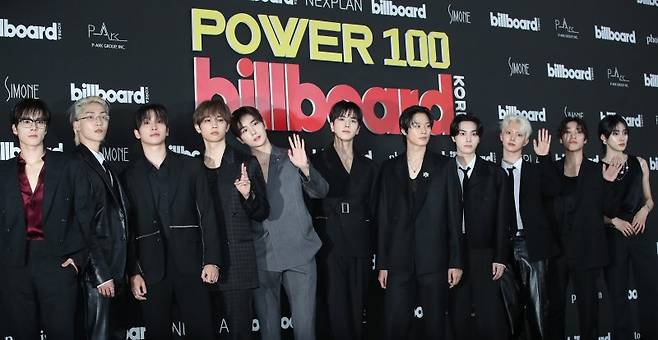 더보이즈 에릭(왼쪽부터)과 케빈, 상연, 선우, 현재, 영훈, 주연, 주학년, 큐, 제이콥, 뉴 사진=뉴스1