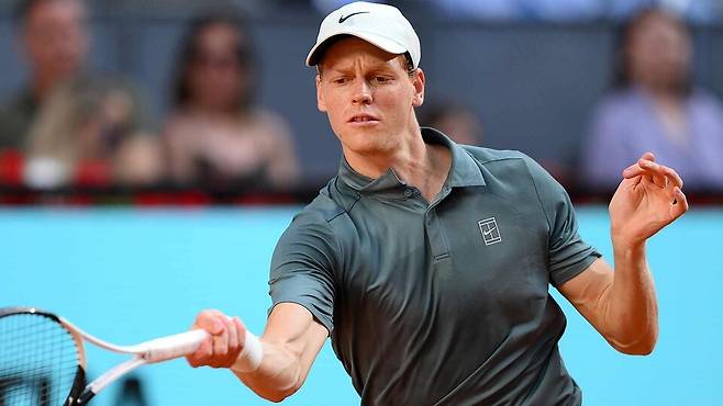 야닉 시너의 마드리드 ATP 마스터스 1000 2라운드 모습. ATP 투어