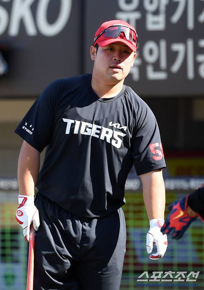 7일 광주 기아챔피언스필드에서 열린 KIA와 삼성의 경기. KIA 박상준이 타격 훈련을 하고 있다. 광주=박재만 기자 pjm@sportschosun.com/2026.04.07/