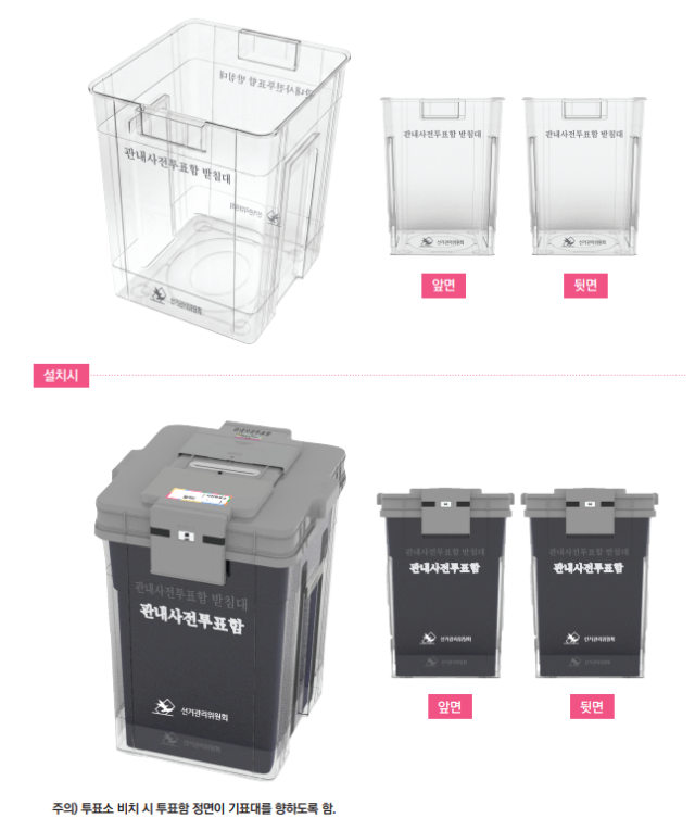 6·3 지방선거부터 변경되는 투명한 관내사전투표함. 대전선관위 제공