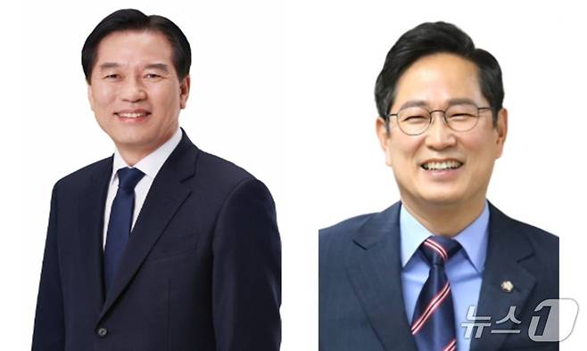전자신고세액공제를 ‘납세협력비용 보전제도’로 항구화하는 조세특례제한법 개정안을 대표발의한 국회 재정경제기획위원회 조세소위원회 더불어민주당 정태호(왼쪽)·국민의힘 박수영(오른쪽) 간사./한국세무사회 제공