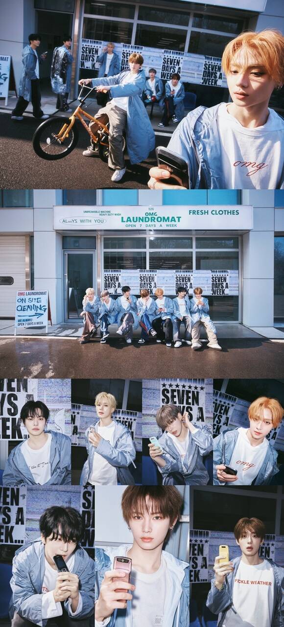 그룹 알파드라이브원이 싱글 'No School Tomorrow'의 'Fickle Weather' 버전 콘셉트 포토를 공개했다./웨이크원