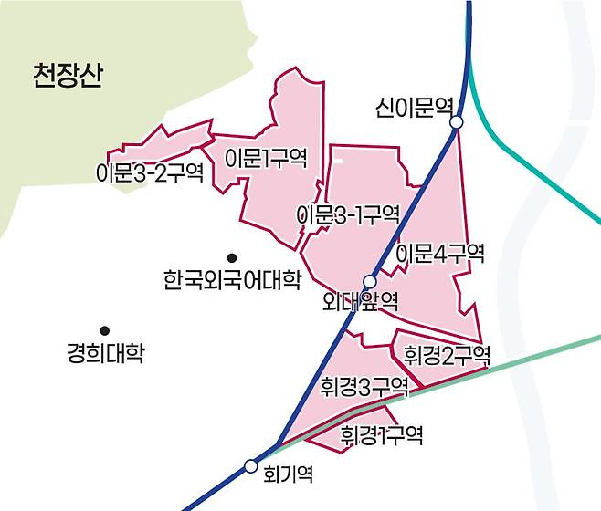 이문휘경뉴타운 지도