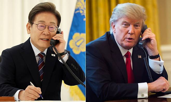 이재명 대통령과 도널드 트럼프 미국 대통령. 대통령실 사진기자단·세계일보 자료사진