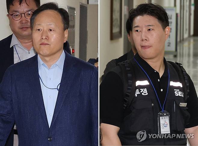 2차 사후조정 참석하는 삼성전자 노사 (세종=연합뉴스) 김주성 기자 = 삼성전자 사측 대표교섭위원인 여명구 DS(반도체 부문) 피플팀장(왼쪽 사진)과 삼성그룹 초기업노동조합 삼성전자지부 최승호 위원장(오른쪽 사진)이 18일 정부세종청사 중앙노동위원회에서 열리는 2차 사후조정 회의에 각각 참석하고 있다.
정부가 긴급조정권 발동 가능성까지 시사한 가운데 열리는 이번 2차 사후조정은 총파업 예고일을 사흘 앞두고 마지막 교섭이 될 전망이다. 2026.5.18 utzza@yna.co.kr