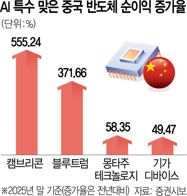 중국 반도체 순이익 증가율