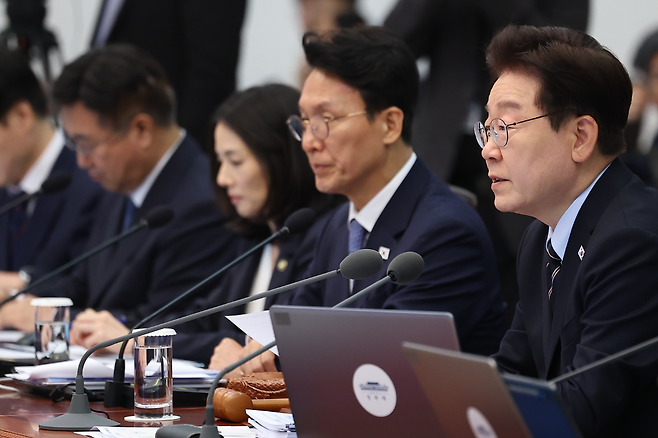 이재명 대통령, 국무회의 발언. 연합뉴스