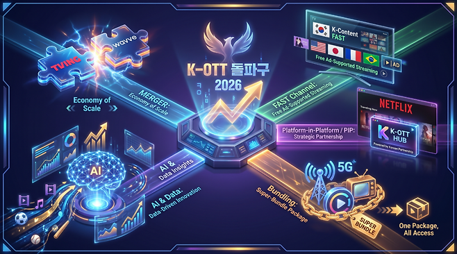 국내 OTT 시장의 시급한 상황을 먼저 정리하는게 우선 순위다. (사진=생성형 AI)