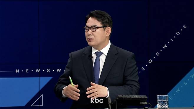 ▲ 19일 KBC <뉴스와이드>에 출연한 이정선 전남광주통합특별시 교육감 후보