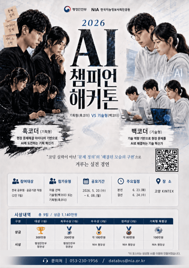 행정안전부 AI챔피언 해커톤 개최(이미지=행안부)