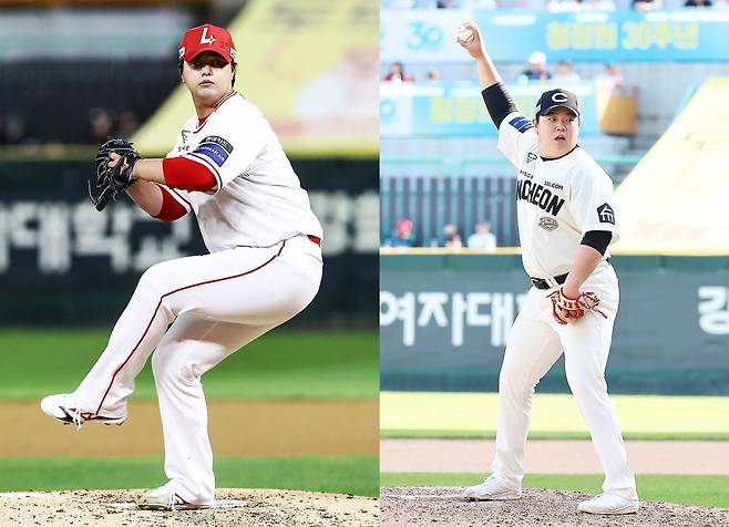 왼쪽부터 SSG 김민과 이로운. SSG랜더스 제공