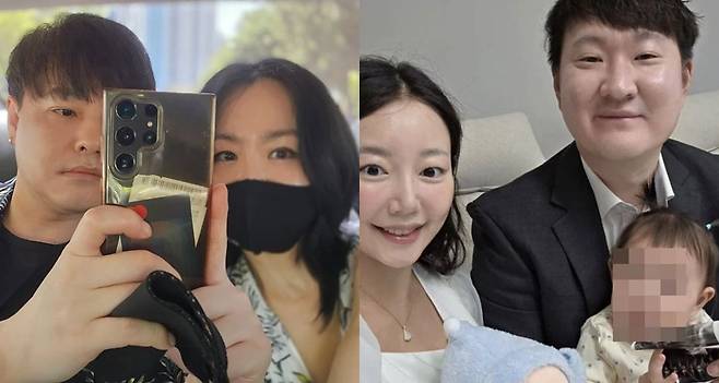 노유민 부부, 15기 옥순 부부 SNS