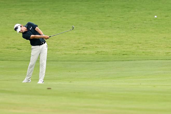 MCKINNEY, TEXAS - MAY 21: S.Y. Noh of the Republic of Korea plays a shot on the 18th hole during the first round of THE CJ CUP Byron Nelson 2026 at TPC Craig Ranch on May 21, 2026 in McKinney, Texas. Stacy Revere/Getty Images/AFP (Photo by Stacy Revere / GETTY IMAGES NORTH AMERICA / Getty Images via AFP)
<저작권자(c) 연합뉴스, 무단 전재-재배포, AI 학습 및 활용 금지>